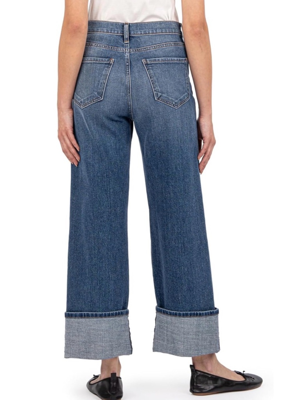 Kut from the Kloth Sienna High Rise Wide Leg Cuffed – 10 – Alert – Like New